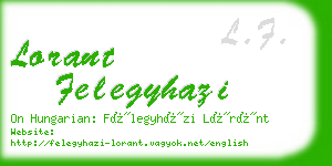 lorant felegyhazi business card